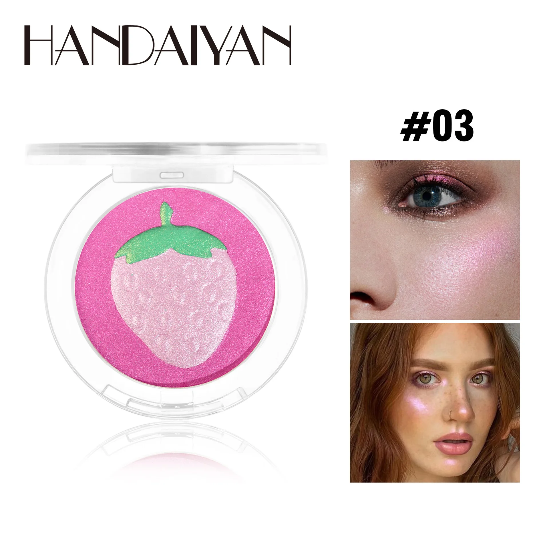 Pearlescent Fine Glitter Powder High Gloss Fruit Series Powder Beautification Brightening Plate Color Makeup