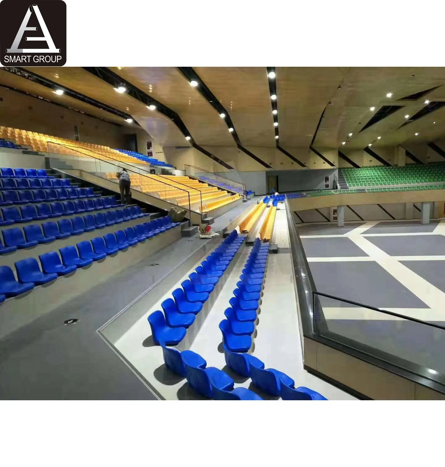 Permanent Bleacher Stadium Seats China Factory Price Plastic Stadium Chair With Back Seats For Stadium Gym Indoor