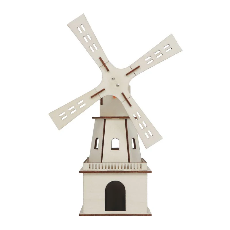Учащиеся начальной школы DIY технологии ручной работы солнечные ветряные мельницы для сборки небольших домов