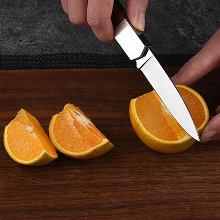 Strong Folding Knife with Fine Polishing Wooden Handle in Series Sizes for Daily Use, Office & Outdoor