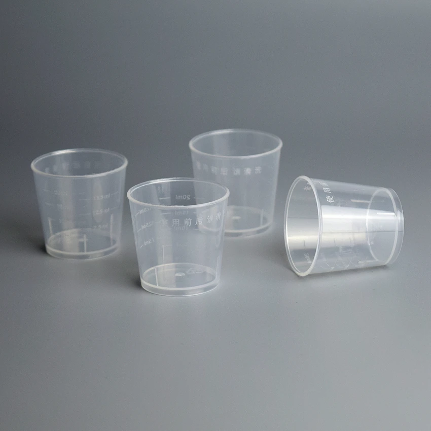 powder measuring measuring tool Plastic measuring cup 20ml for medicine