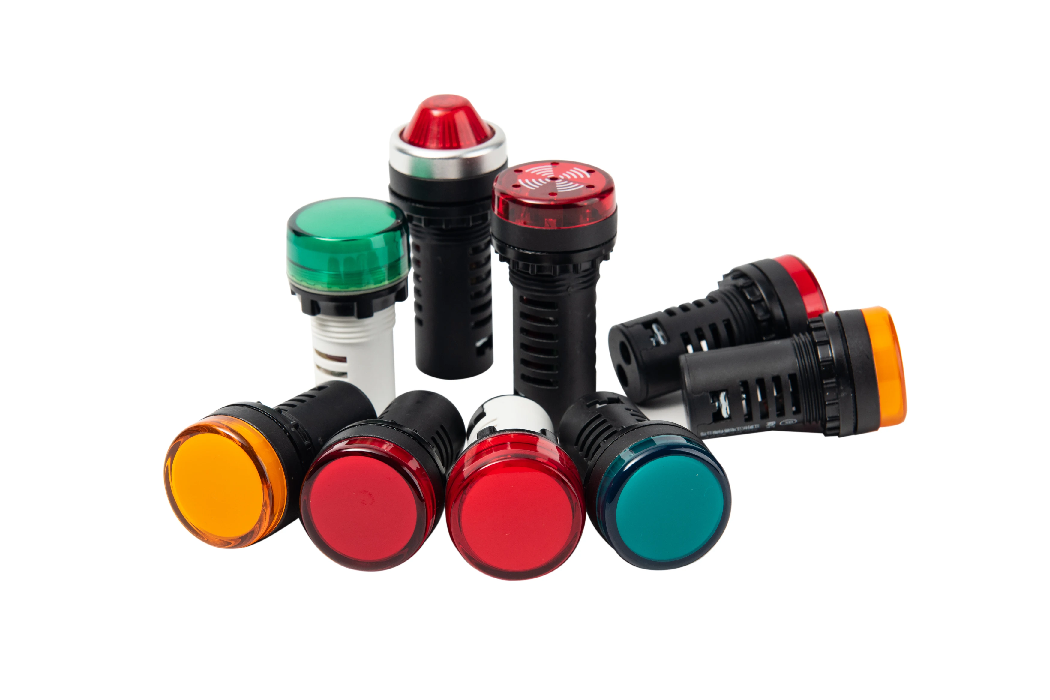 Dia 22mm led indicator light dc 220v alarm buzzer