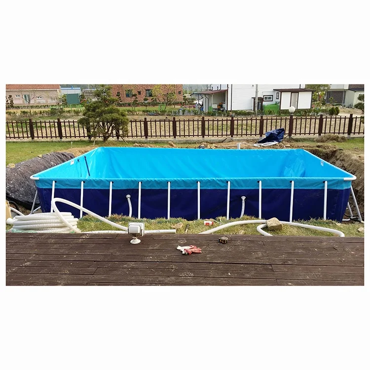 PVC Rectangle Steel Metal Frame Swimming Pool for Sale/inflatable water pool