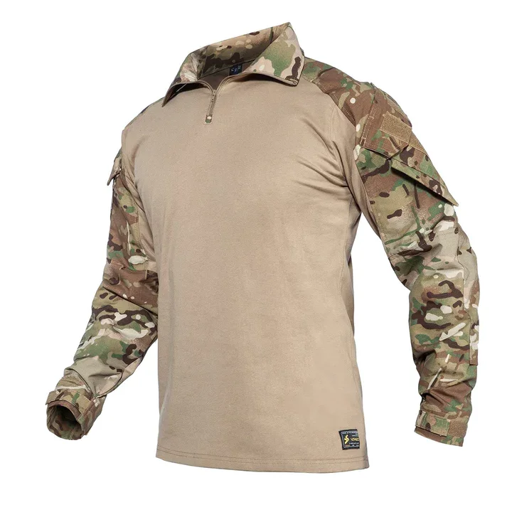 PTG Manufacturer G3 summer long sleeve hiking outdoor training clothes for men tactical Desert Combat Shirt With Elbow Pad