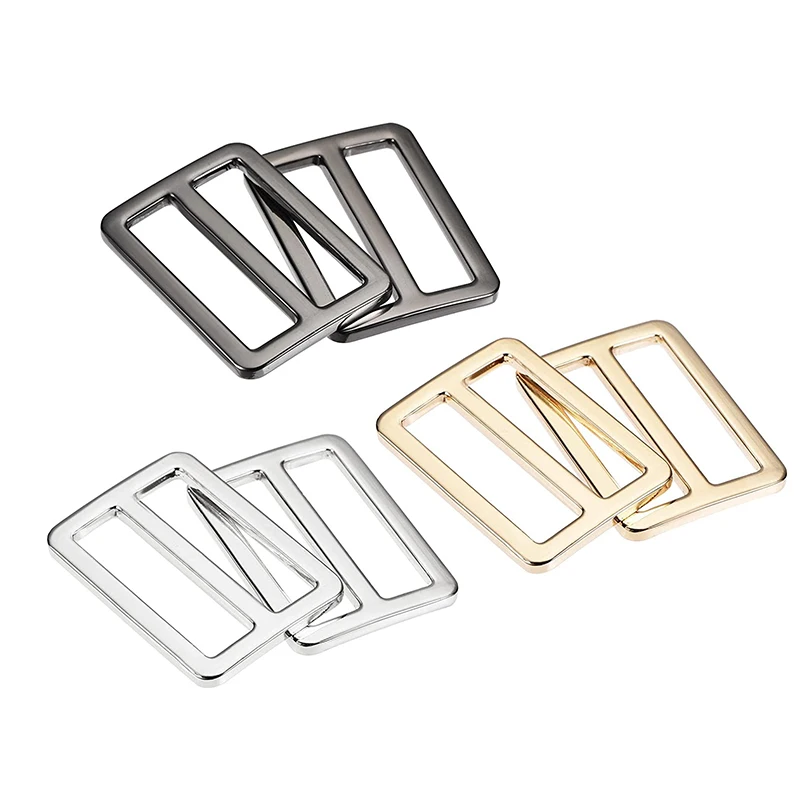 25mm Alloy Tri Glide Buckle Square Slider Buckle Bags Parts Hardware For Bag Strap Webbing Adjustable Buckles