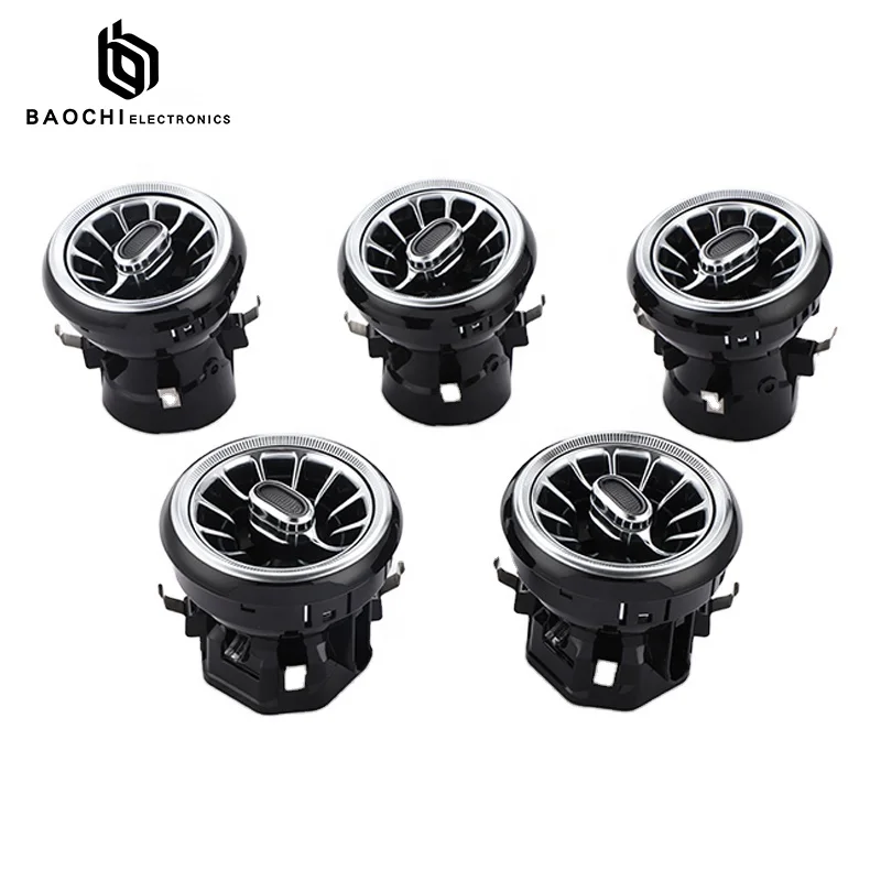 Hot Sale Car Air Conditioning Turbo Air Vent Outlet Modification Upgrade 12 Color Ambient Light For Mercedes W117 W156 W176 W246