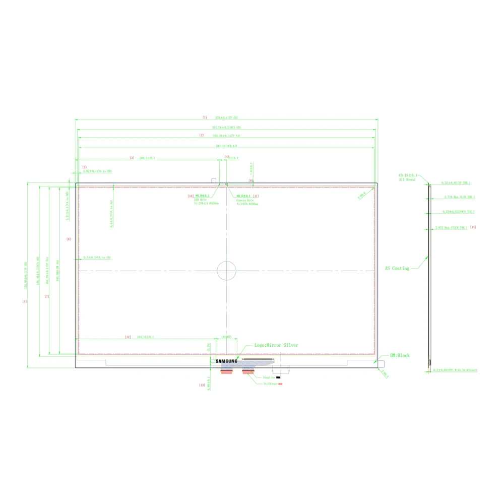 15.6 Inch 1920*1080 eDP Interface LCD Panel NE156FHM-N51 TFT LCD Display for Samsung NE156FHM-A44/A41