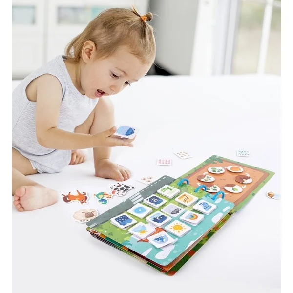 ITTL Education sensory baby book animal ranch quiet book busy learning toy book for early educational (1600489024198)
