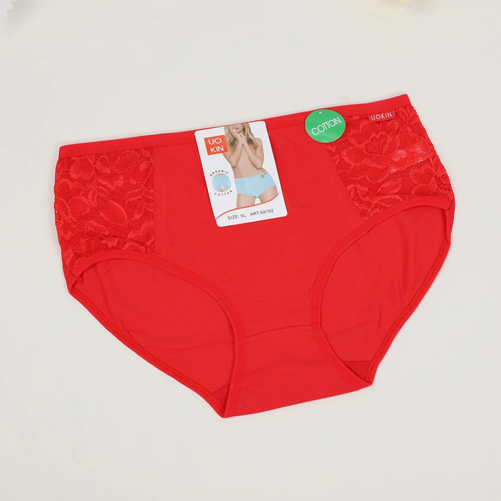 High quality carding cotton womens plus size panties in dozen pack  12 pcs mix size colors wholesale price hot in Southeast Asia