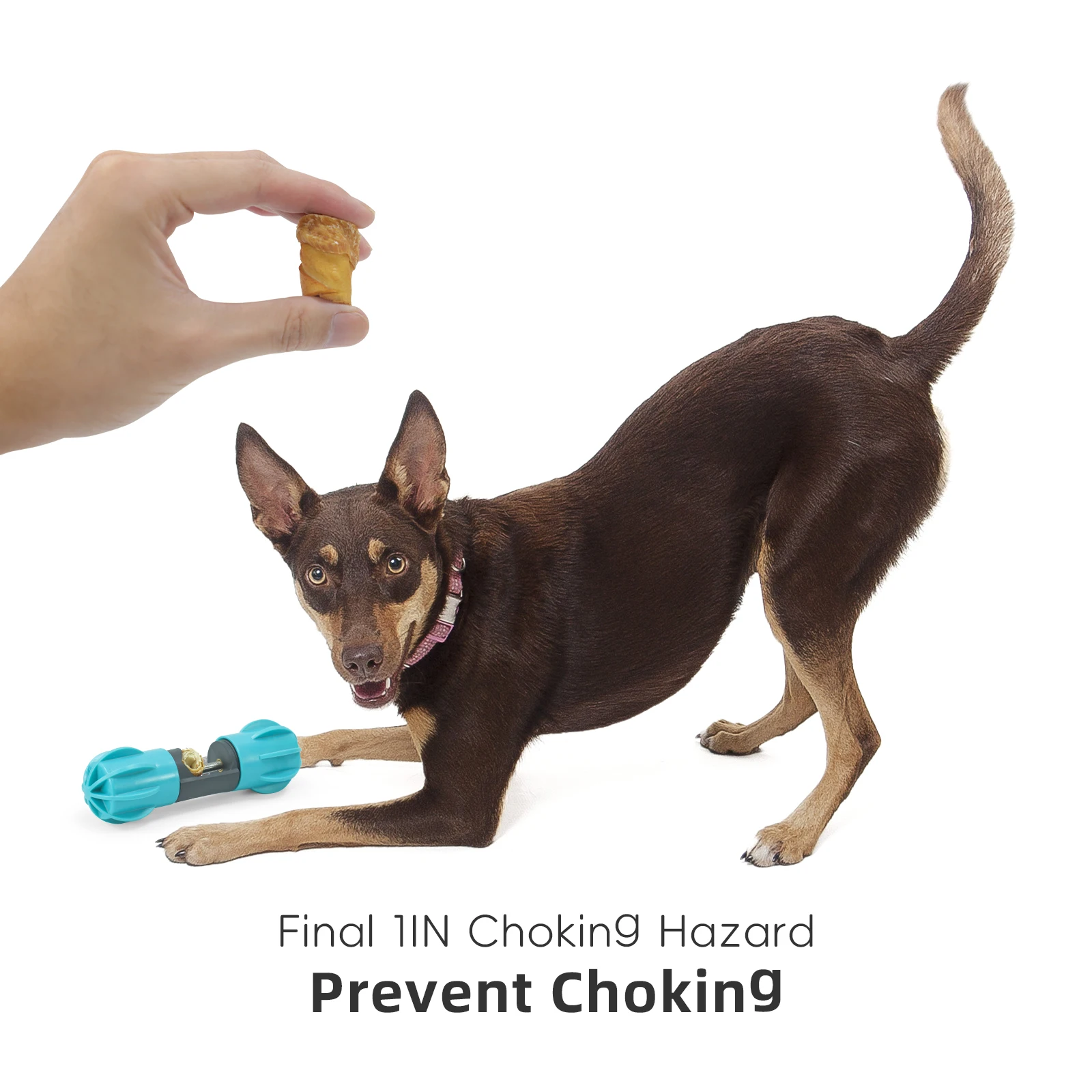 New Design Interactive Bully Stick Holder Prevent Chocking Safety Device Long Enough Screw To Lock
