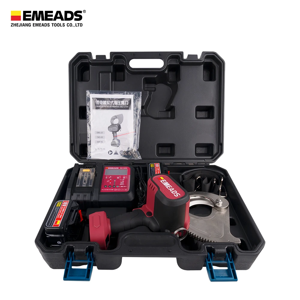 EMS-60 battery powered electric ratchet cable cutter for ACSR Cordless Battery Powered Ratchet Cable Crimping CuttingTool