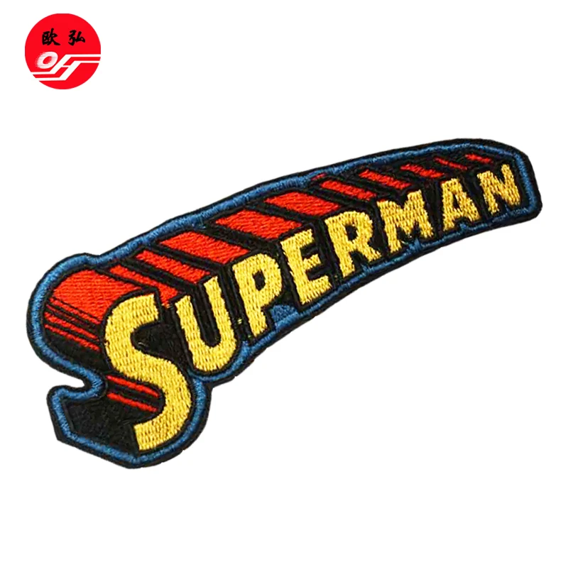 Custom patches ironing embroidery letter 3d high density for clothing, bag,hats