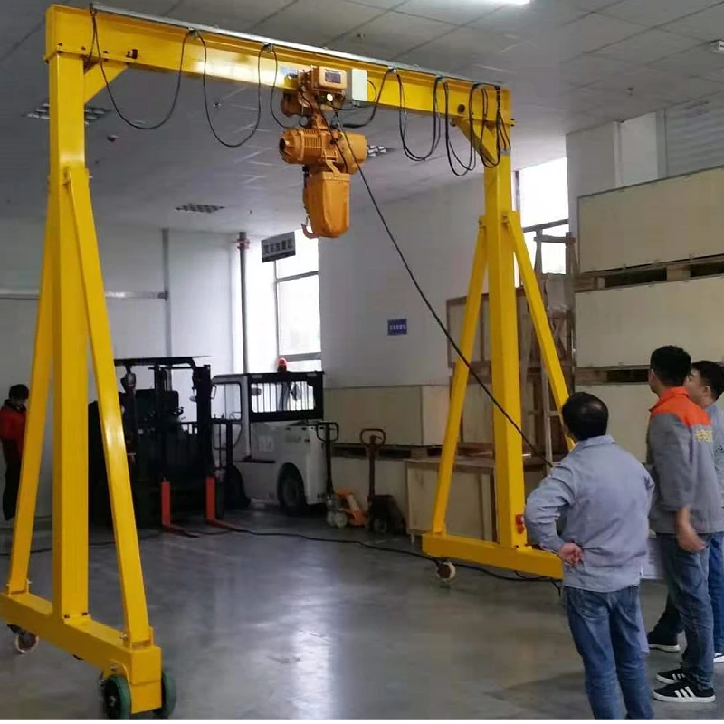 Simple convenient and diverse small movable height-adjustable 500kg to 5ton 10ton electric or manual mobile gantry