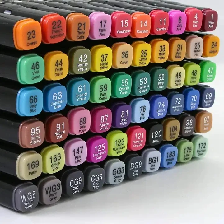 Высокое качество 24/30/40/48/60/80/168/204/262 цветов маркер Перманентный Маркер