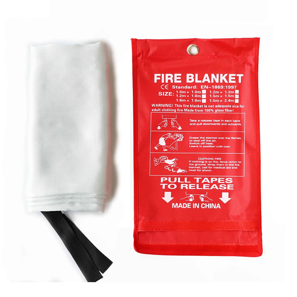 YIHUAXING Safety fire extinguishing blanket fiberglass emergency suitable for home, hotel, car, kitchen