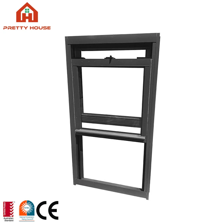American Replacement Top Hung Sash Window Aluminum Exterior Vertical Sliding Double Single Hung Windows With Screen