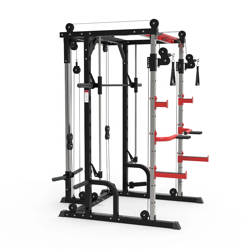 Customizable multifunctional smith machine gym squat rack stand fitness cable machine use for home DY-7008