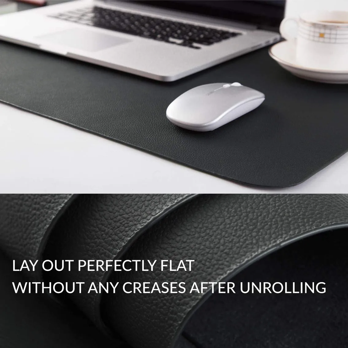 Mouse Pad Smooth Surface Soft Waterproof PU Leather  desk pad  Home Office Desk Mat Protector