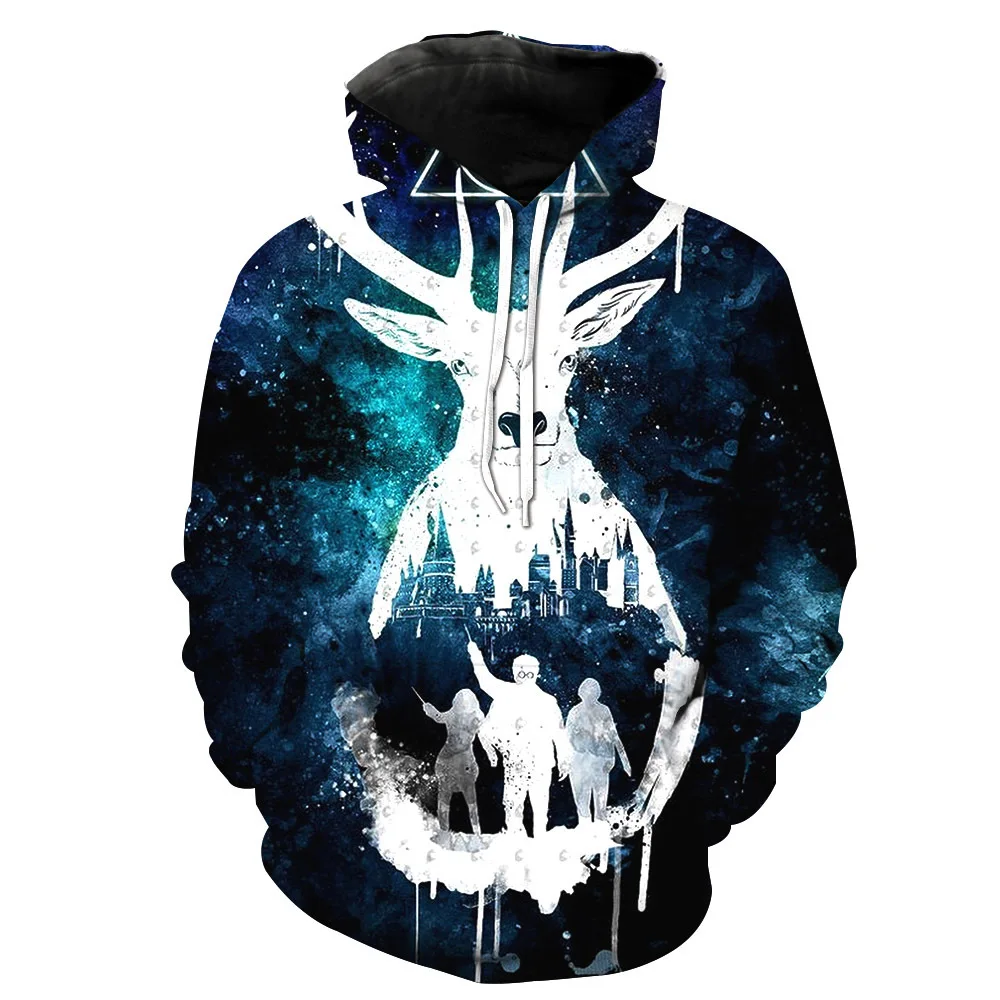 
Interesting HarryPotter Casual Catoon 3D Digital Printed Hoodies Kangaroo Pocket Sweatshirts 