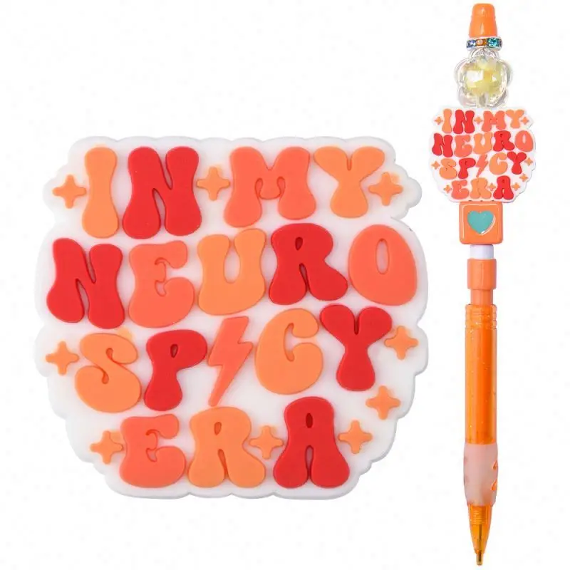 2024 Customize silicone focal beads for pens silicone In My Custom Era focal beads Candy Focal Beads For Kids gift