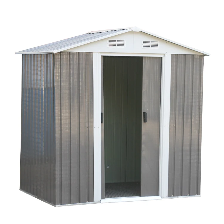 Galvanized steel Garden Shed Buildings Tool Kit Storage House Outdoor Garden Storage Metal Shed flatpack large garage house