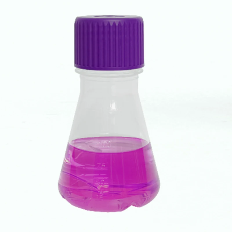 Sorfa HDPE shake flask lab erlenmeyer conical flask erlenmeyer flask for cell culture with scale