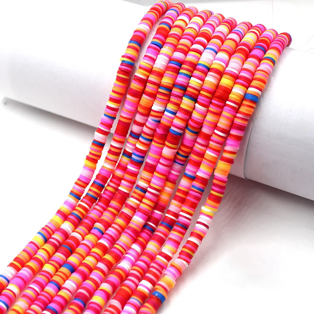 Multi-Colors Polymer Clay Beads Strands Loose Spacer for Jewelry Making Heishi Bracelet