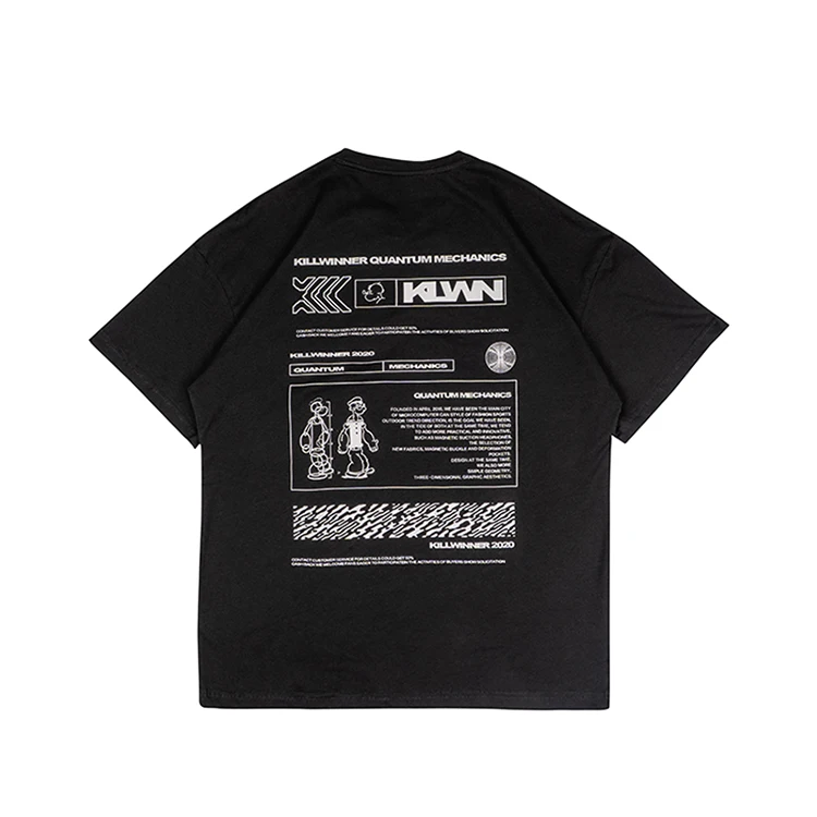 Killwinner OEM ODM good quality 100% cotton unisex tee stylish casual custom cartoon t shirts