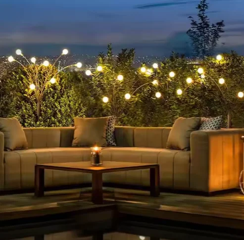 Factory Solar Lights Decoration Led Firefly Ground Light Bee Lighting Outdoor Garden Lawn Ground Landscape Nightlight