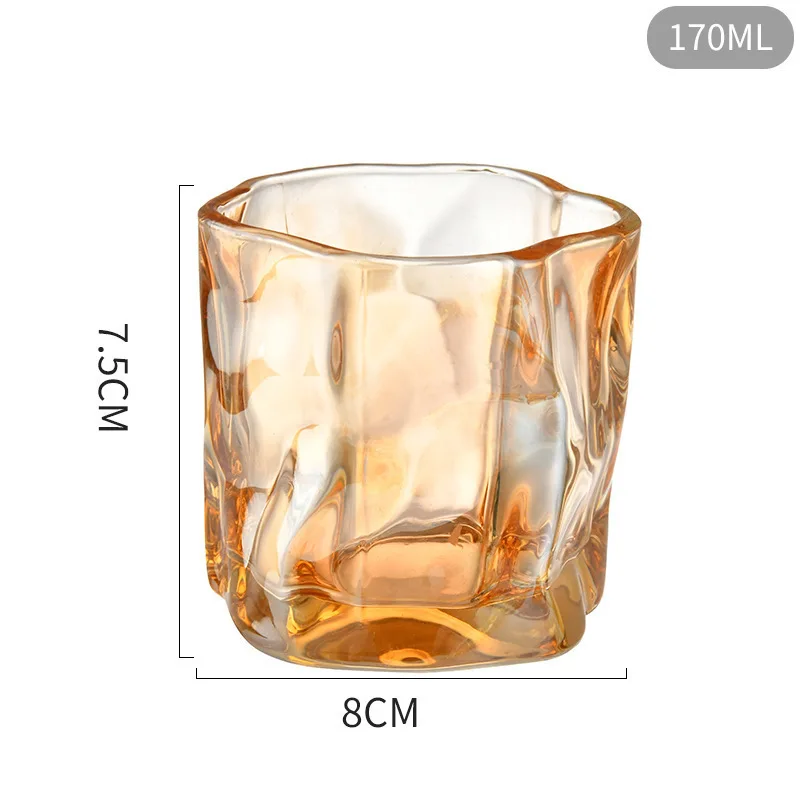 High-Value INS Net Red Glass Whisky Twist Glass Juice Milk Beverage Wine Generation Gift Premium Water Bottle
