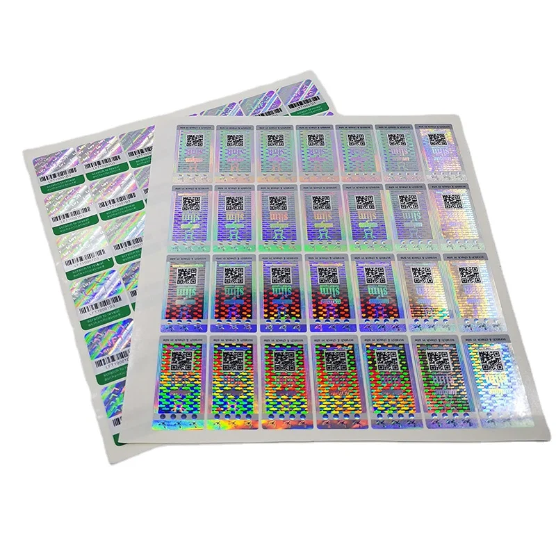 Custom Make Hologram Sticker Labels Security Paper Holographic Reflective 3d Foil Stickers