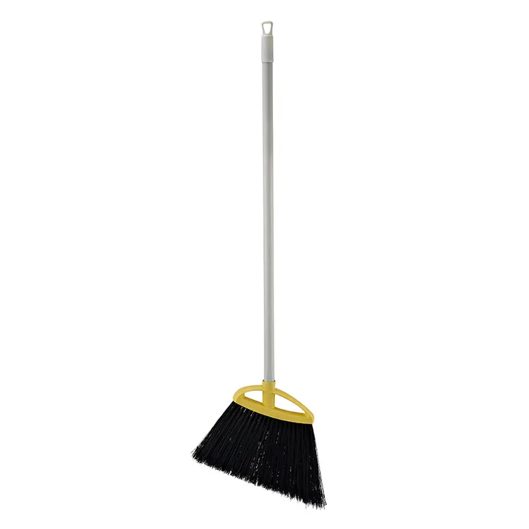 Sunshine Wholesale Professional Long Handle Dust Pan and Broom Economic PP with Metal Fiber PET Broom Head for Home Cleaning