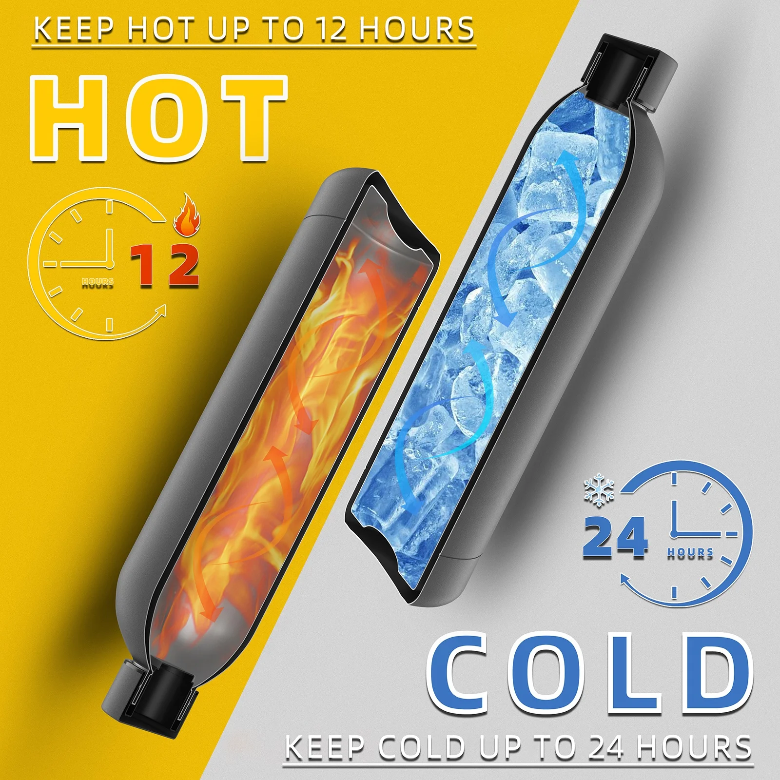 Фабричная Двойная Вакуумная 304 резиновая краска из нержавеющей стали 500 мл бутылка для воды с силиконовой ручкой