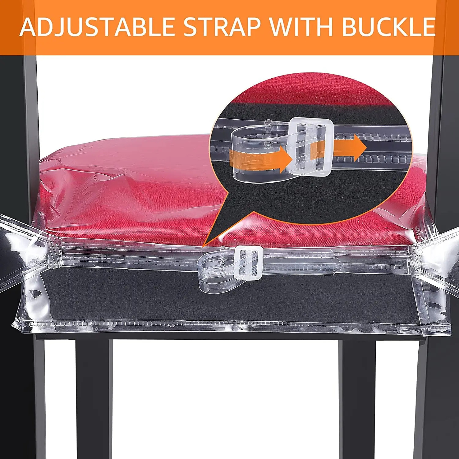Регулируемый ремень для большинства стандартных прозрачных чехлов для стульев, водонепроницаемые чехлы, защита для стульев