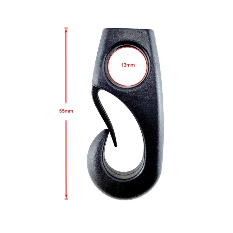 Plastic Nylon Buckle Shock Cord Clip Hook for Kayak Canoe Bungee Rope Line Rowing Boat Tie Cord Hook