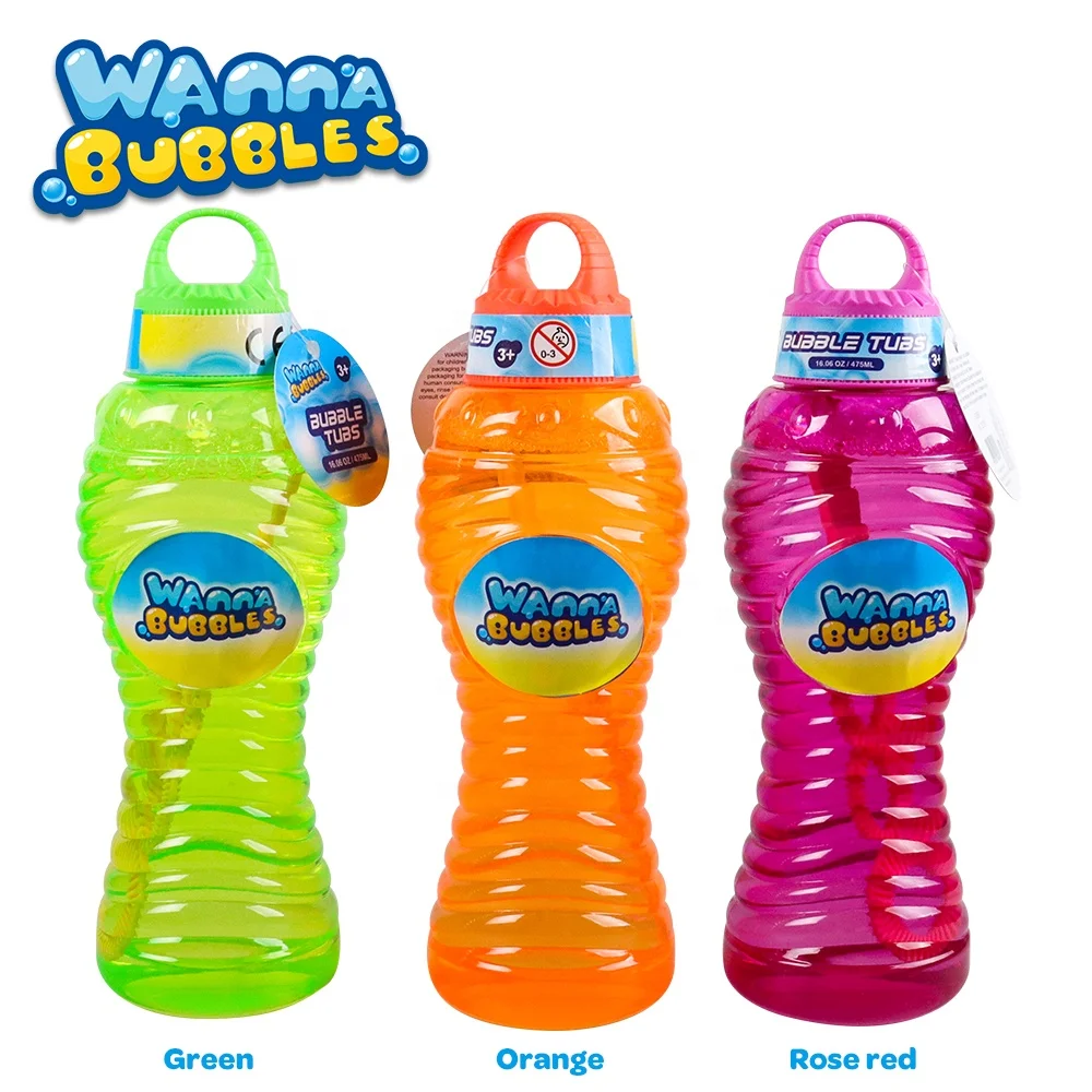 Wanna Bubble 16Oz/475ML soap bubbles liquid solution bubble bottle
