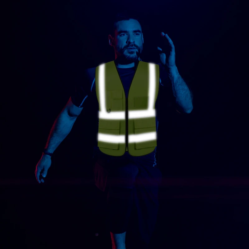 Fast Customization Multi Pockets Reflective Safety Clothing Hi Vis Safety Vest