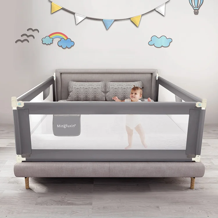 
2021 Upgraded Bed Guard Rail for Toddlers Baby Vertical Lifting Washable Cover with Breathable Mesh 