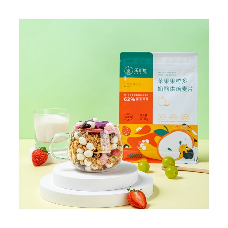 
Factory Directly High Quality Low Carb Nutritional Breakfast Instant Cereal With Fruits Apple Cheese 