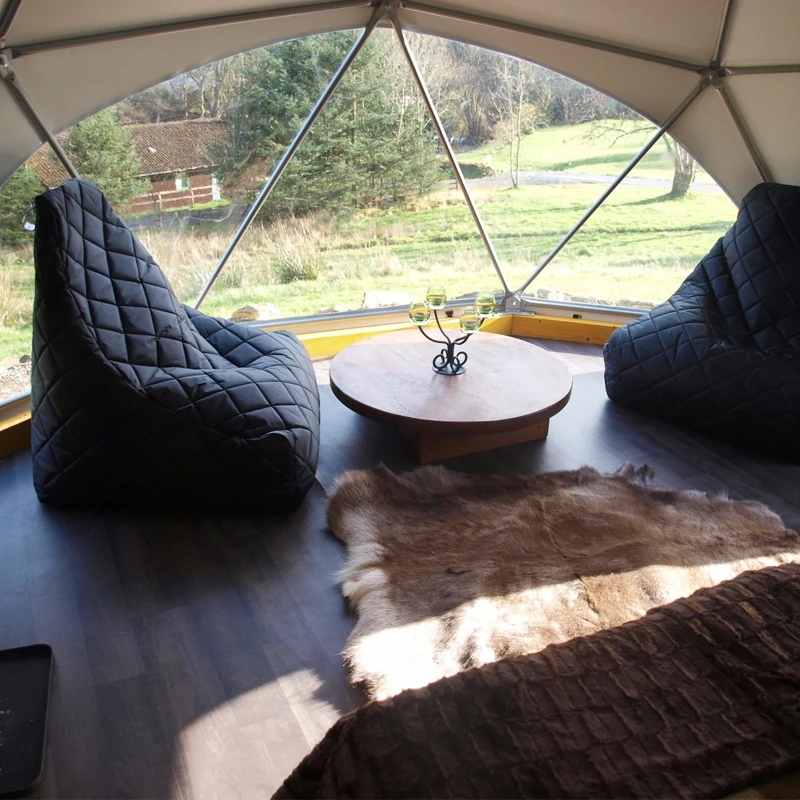 Winter House Waterproof PVC Cover Geodesic Glamping Dome Tent