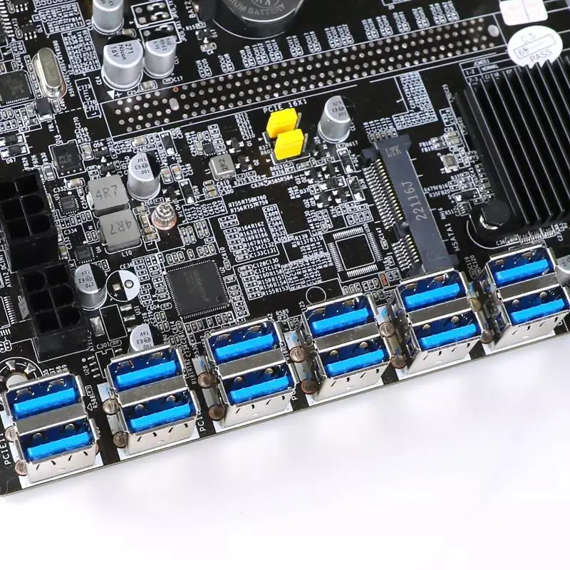 B75USB-BTC V1.2 12GPU комплект материнской платы с G4400 процессор 64 gb Оперативная память LGA 1151 16x VER009S PCIE Riser графика слот