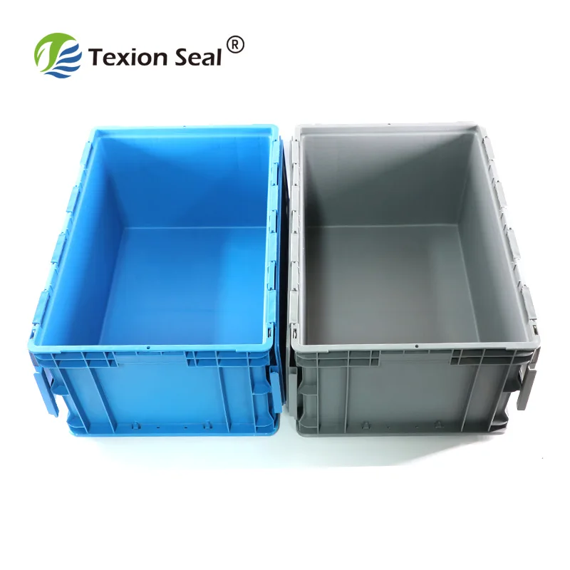 TX-TB008 Heavy duty large warehouse storage stackable plastic container stack and nest tote with lid