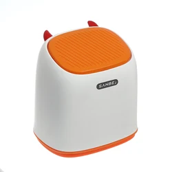 2L Rectangular Mini Small Slim Step Trash Can Waterproof with Removable Inner Bucket