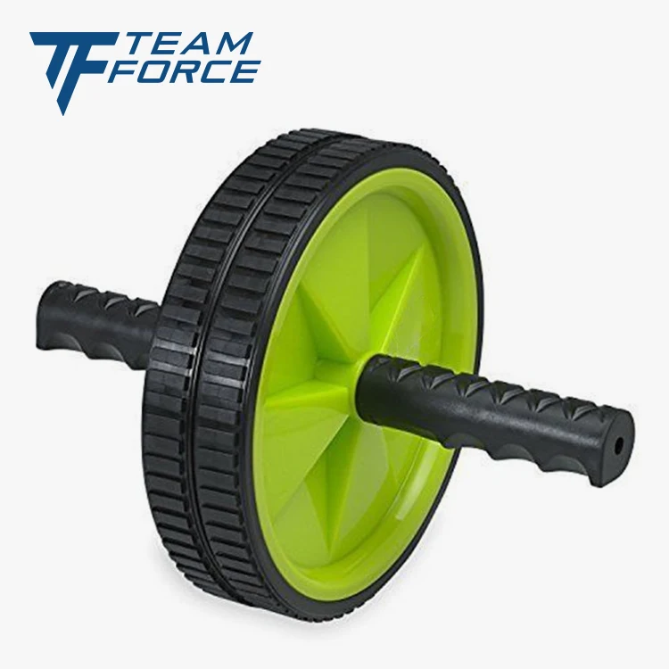 Abdominal Workout Exercise Strength Core Fitness Dual Ab Wheel Roller With Knee Mat