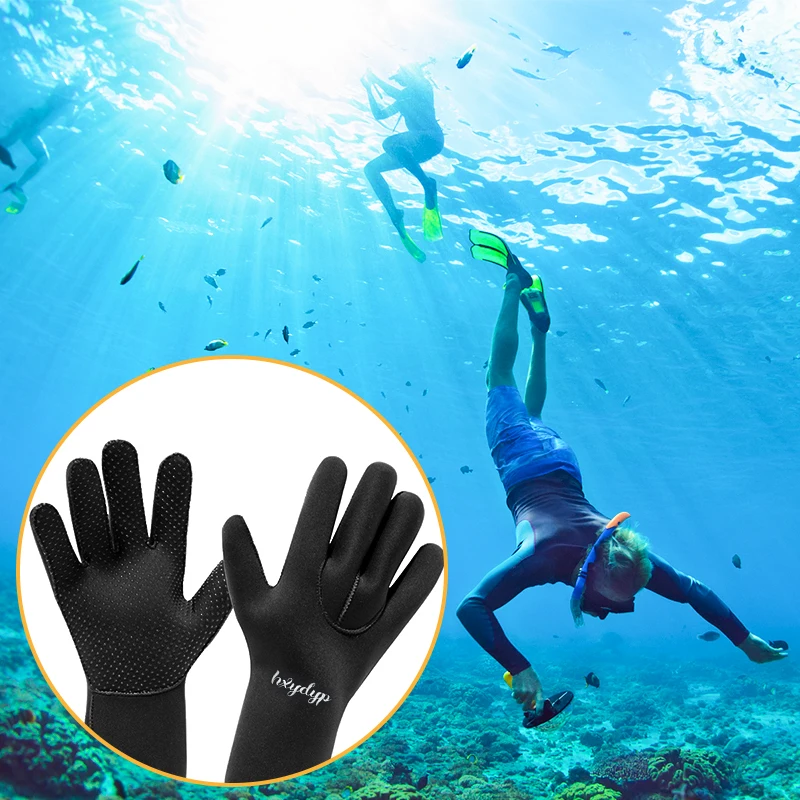 SinoDiving Glove 3mm Scuba Gloves Fishing Protection From Cold Body Glove Dive Suit Wetsuit Anti-Slip  Snorkel Sports