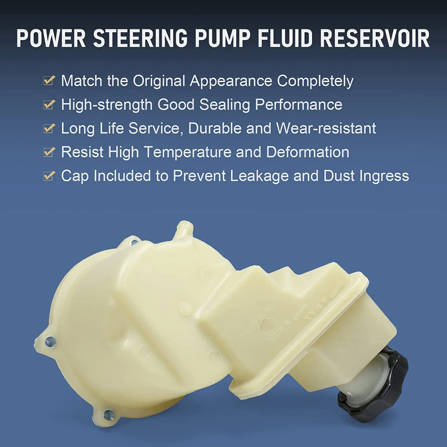 603-939 Power Steering Pump Reservoir Fluid Tank with Cap Seals for 2011-2014 ChrysIer 300 Dodge Charger Challenger 3.6L 5.7L