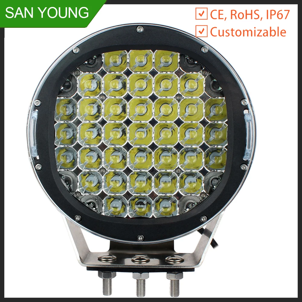 9 inch high power automotive Red round led spotlight offroad led driving light for off road driving 12V 24V