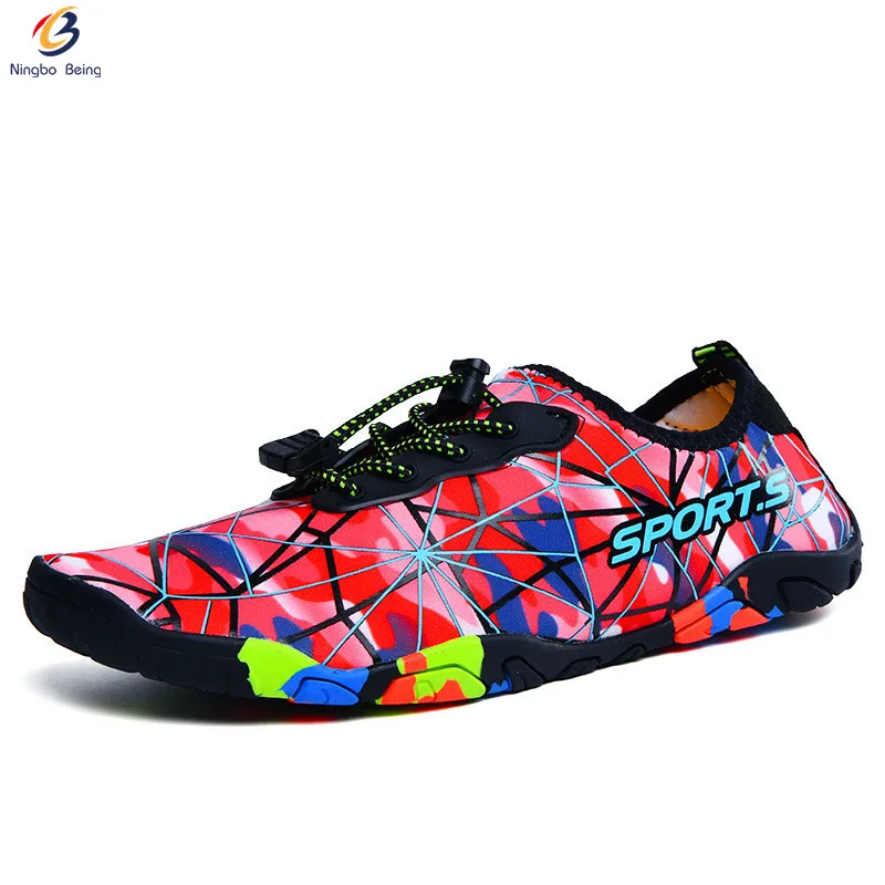 
Factory direct price men and women swimming climbing shoes aqua shoes mesh neoprene fashionable beach shoes 