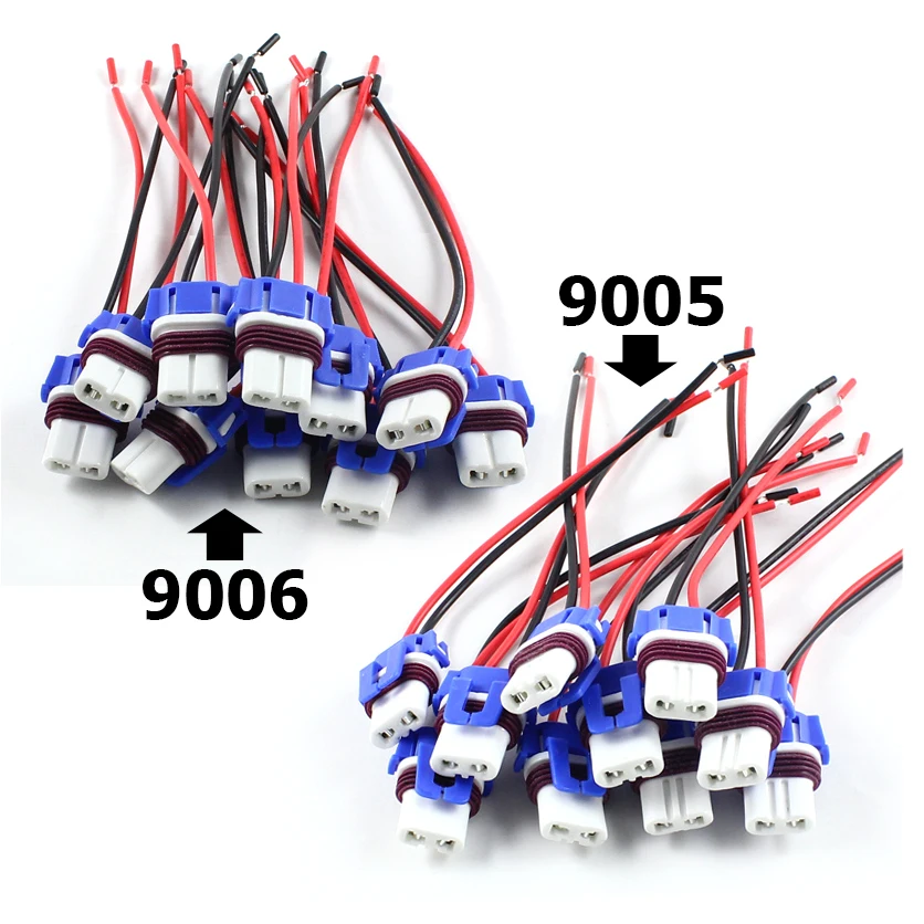 Car LED Light W5W Led Bulb Socket 9005 9006 Lamp Holder HB3 Connector Auto Clip HB4 Light Bulb Adapter Base Cable