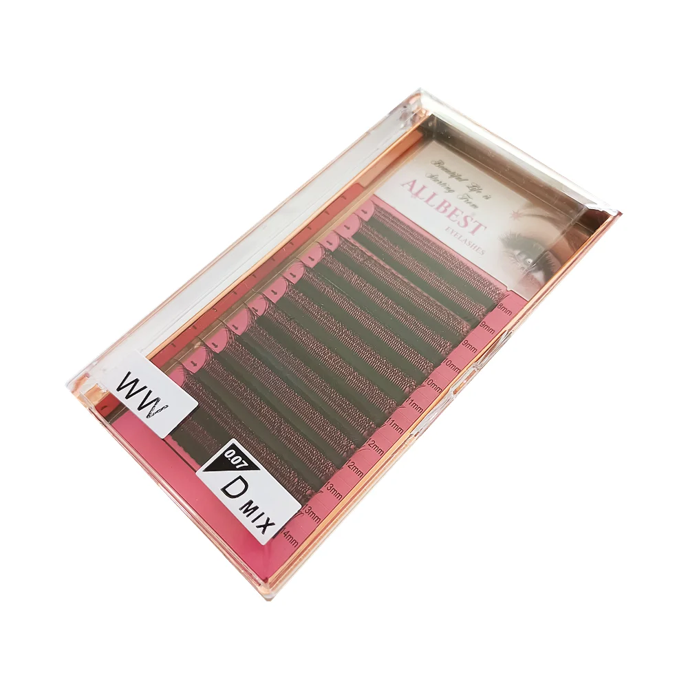Factory Price Eyelash extensions W shape eyelash lash eyelash extensions 0.07mm c D curl with private label